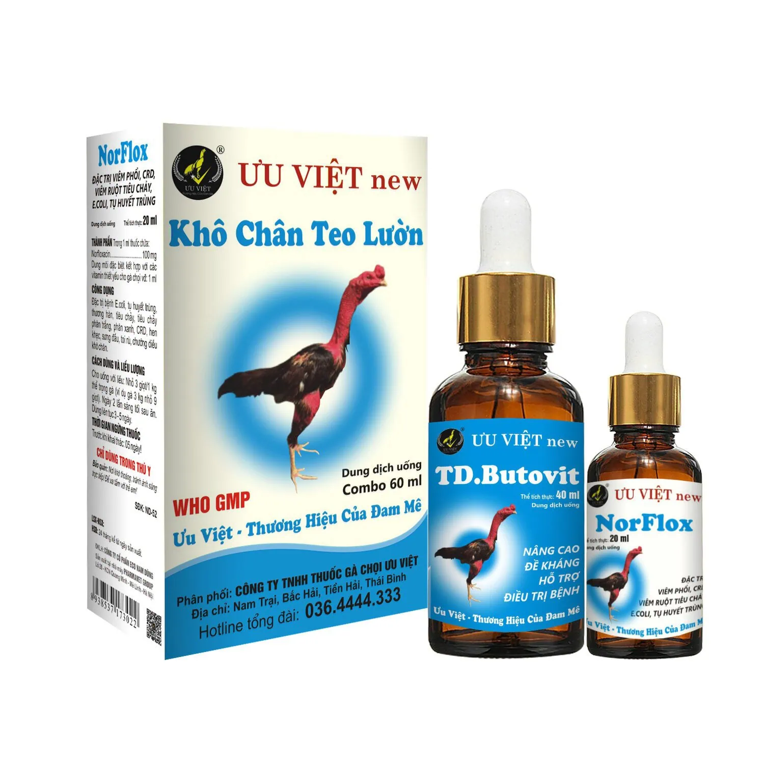 Thuốc gà chọi Ưu Việt, hỗ trợ sức khỏe chiến kê, bổ sung dinh dưỡng và tăng sức đề kháng cho gà chọi thả trận, chính hãng, chất lượng cao.